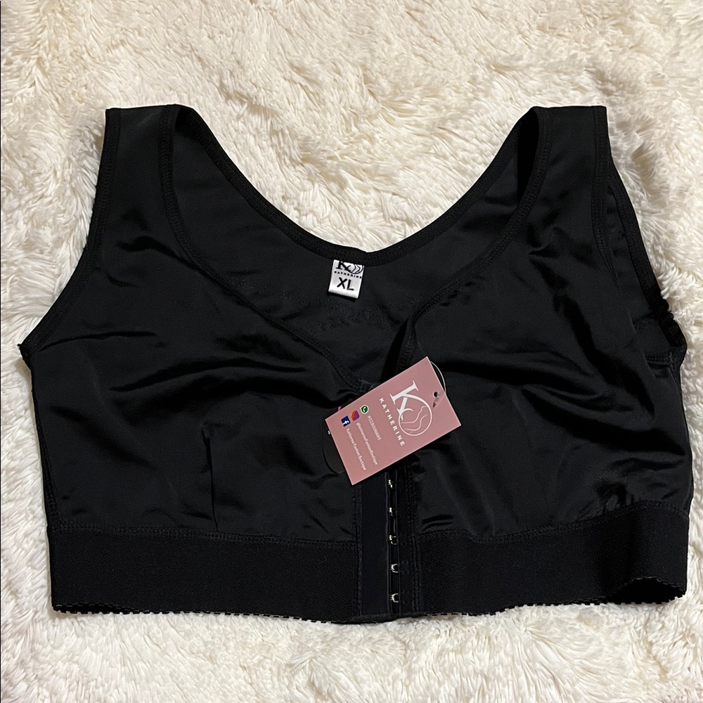 Black Front Closure Sports Bra